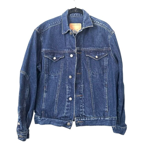CALVIN‎ KLEIN Vintage Oversized Denim Trucker Jacket Small
